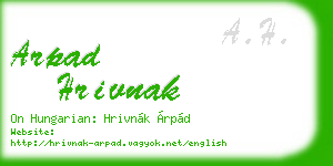 arpad hrivnak business card
