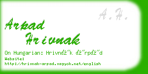 arpad hrivnak business card